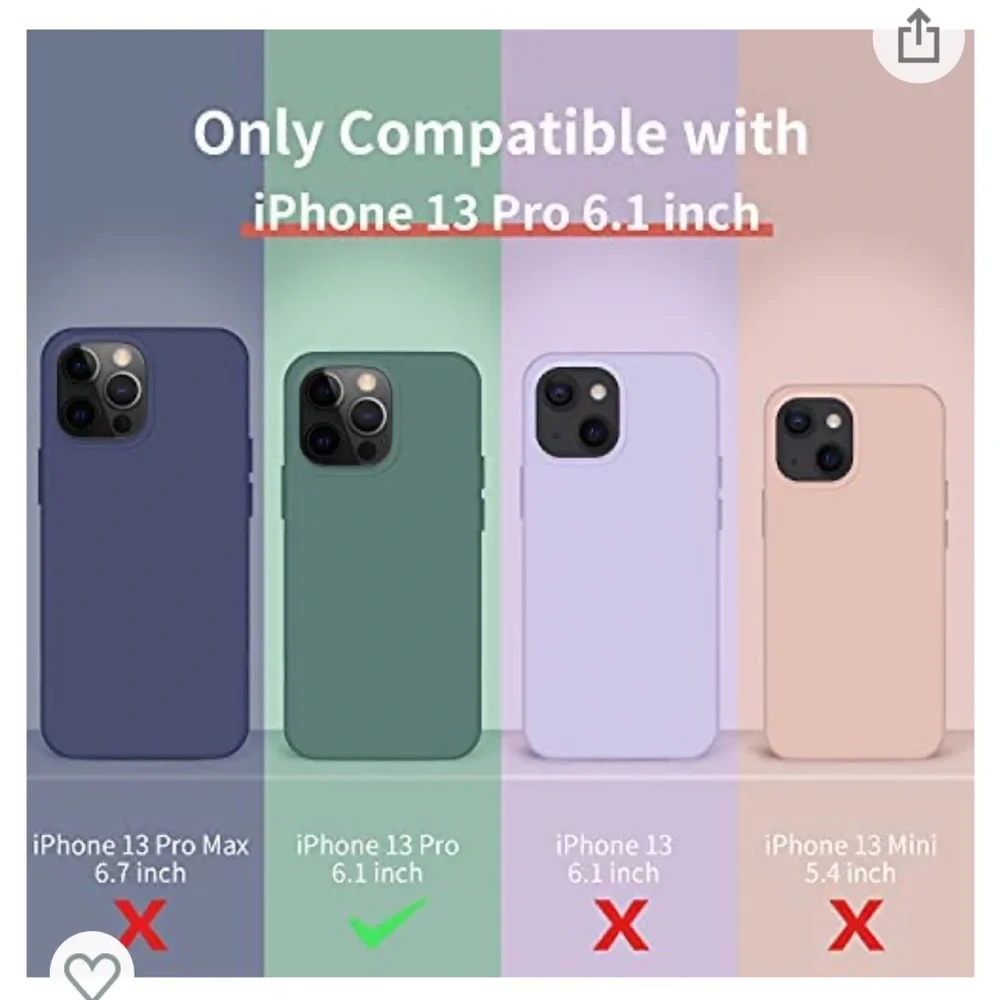 AMAZON Neon Bright Pink iPhone 13 Pro Thin Protective Silicon Shockproof Case